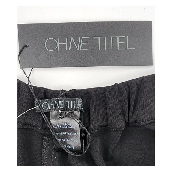 OHNE TITEL Viscose & Nappa Leather Pants NWT - Picture 11 of 12